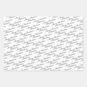 自分でタイポグラフィ パーソナライズされた ラッピングペーパーシート (正面)