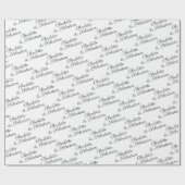 自分でタイポグラフィ パーソナライズされた ラッピングペーパー (フラット)