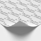 自分でタイポグラフィ パーソナライズされた ラッピングペーパー (角)