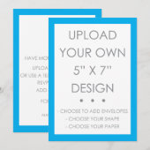 自分でデザインして印刷、アップロードも可能 招待状 (正面/裏面)