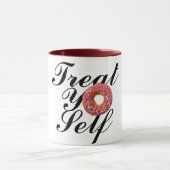 自分でドーナツおもしろいマグデザインを扱う マグカップ (中央)