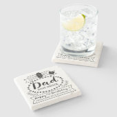 『自分でナンバー1にするパパ誕生日カワイト』 ストーンコースター (横)