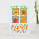 自分でニンジンを取る | やる気を起こさせる引用文プン カード (正面)