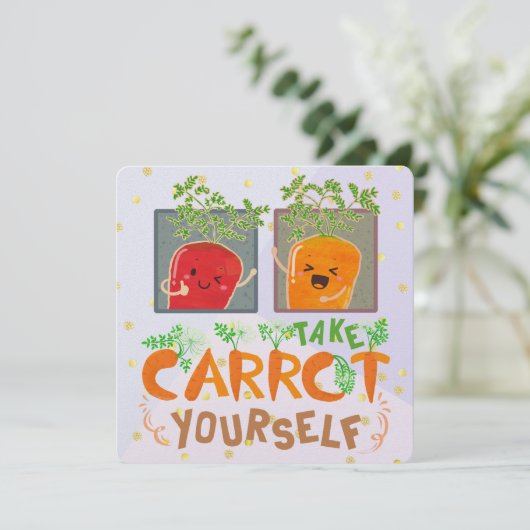 自分でニンジンを取る |やる気を起こさせる引用文 シーズンカード (スタンド正面)