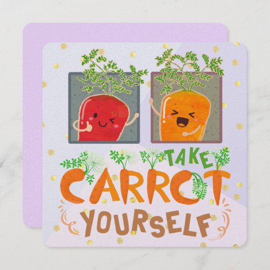 自分でニンジンを取る |やる気を起こさせる引用文 シーズンカード (正面/裏面)