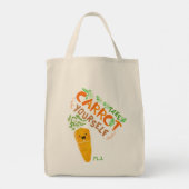 自分でニンジンを取る |やる気を起こさせる引用文 トートバッグ (裏面)