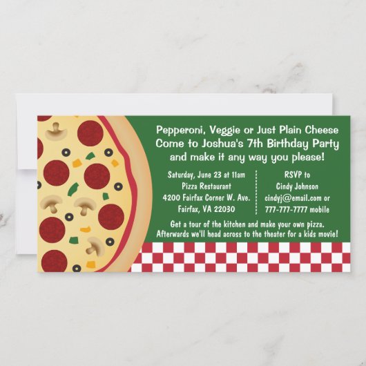 自分でピザ誕生日パーティーを開く (正面)