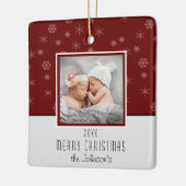 自分でフォトクリスマスを作る セラミックオーナメント (左)