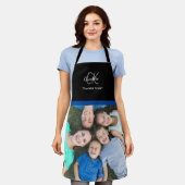 自分でフォトモノグラパーソナライズされたムを作成 エプロン (着用した状態)