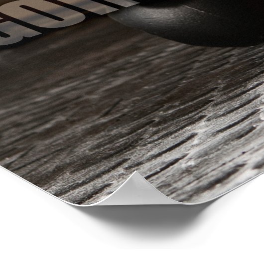 自分でプッシュ – トレーニングフィットネス やる気を起こさせる ポスター (角)