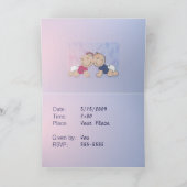 自分でベビーシャワーを作るデザイン 招待状 (内部)