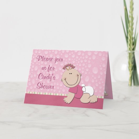 自分でベビーシャワーを作る 招待状 (正面)