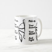 自分でマグを拾う コーヒーマグカップ (正面右)