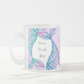 自分でマーメイドテールを作る フロストグラスマグカップ (左)