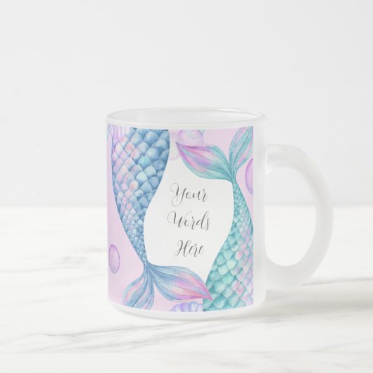 自分でマーメイドテールを作る フロストグラスマグカップ (右)