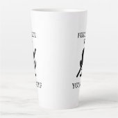 「自分でミュート」おもしろい引用文 カフェラテマグ (正面)