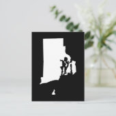 自分でロードアイランド州の引っ越しのお知らせを作成する ポストカード (スタンド正面)