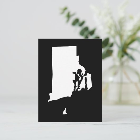 自分でロードアイランド州の引っ越しのお知らせを作成する ポストカード (スタンド正面)