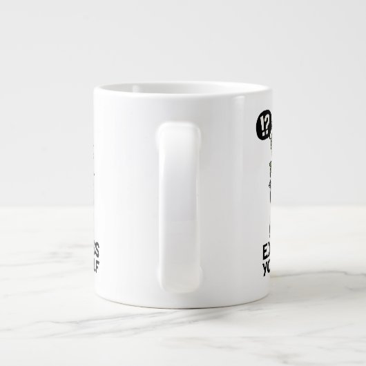 自分で不平を言表現う ジャンボコーヒーマグカップ (裏面)