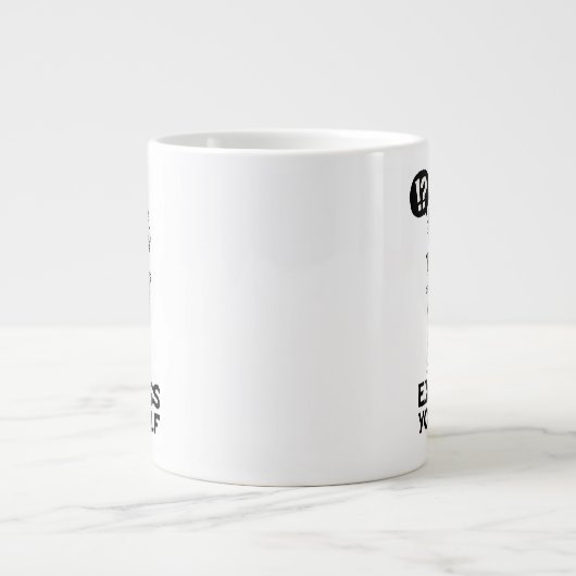 自分で不平を言表現う ジャンボコーヒーマグカップ (正面)