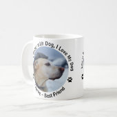 自分で作ったカスタムデザインペットの写真をパーソナライズ コーヒーマグカップ (正面左)