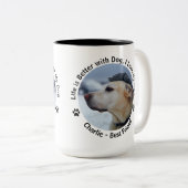 自分で作ったカスタムデザインペットの写真をパーソナライズ ツートーンマグカップ (正面右)