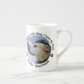 自分で作ったカスタムデザインペットの写真をパーソナライズ ボーンチャイナマグカップ (右)