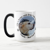 自分で作ったカスタムデザインペットの写真をパーソナライズ モーフィングマグカップ (左)