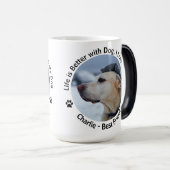 自分で作ったカスタムデザインペットの写真をパーソナライズ モーフィングマグカップ (正面右)