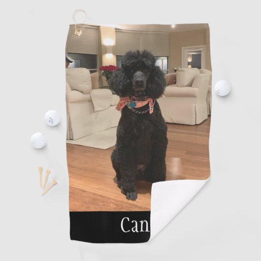 自分で作った犬のフォトカスタムペットゴルフタオル ゴルフタオル (インサイチュ)