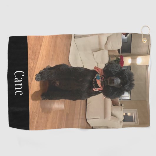 自分で作った犬のフォトカスタムペットゴルフタオル ゴルフタオル (横)