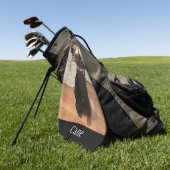 自分で作った犬のフォトカスタムペットゴルフタオル ゴルフタオル (グリーン)