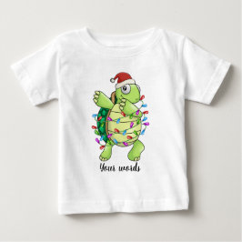 自分で作るデブのクリスマスカメ ベビーTシャツ