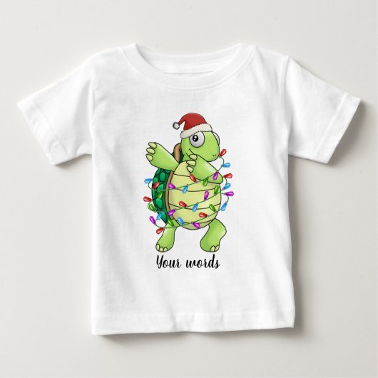 自分で作るデブのクリスマスカメ ベビーTシャツ (正面)