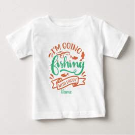 自分で作るパパと魚釣り ベビーTシャツ