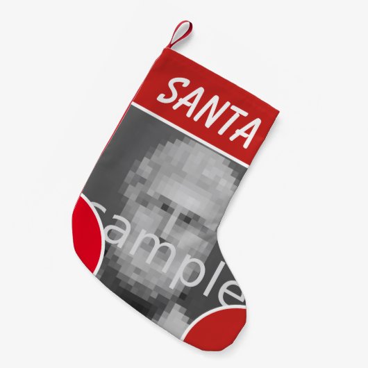 自分で作るホリデカスタムーフォトプリント スモールクリスマスストッキング (正面 (吊り時))