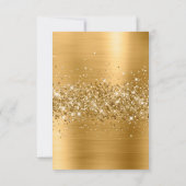 自分で作る輝くゴールドのネームプレースカード 招待状 (裏面)