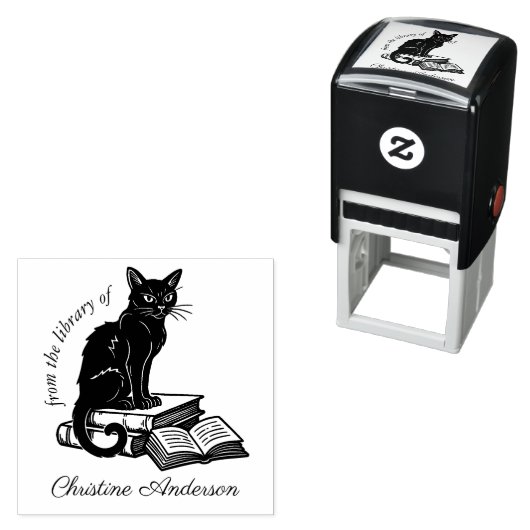 自分で作る | かわいい猫 | 図書館から セルフインキングスタンプ (インサイチュ)