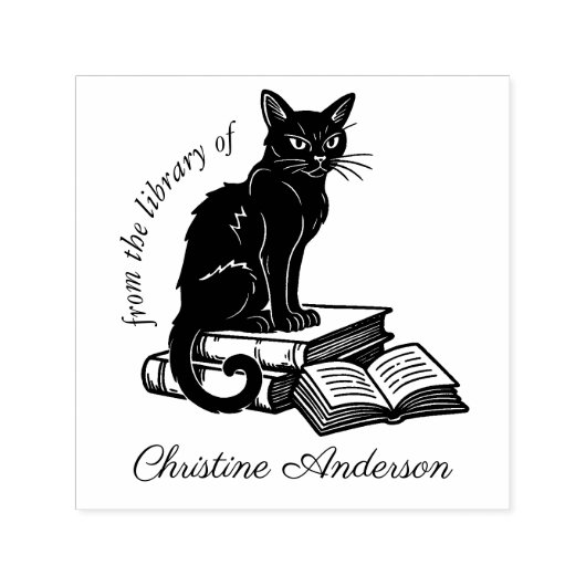 自分で作る | かわいい猫 | 図書館から セルフインキングスタンプ (デザイン)