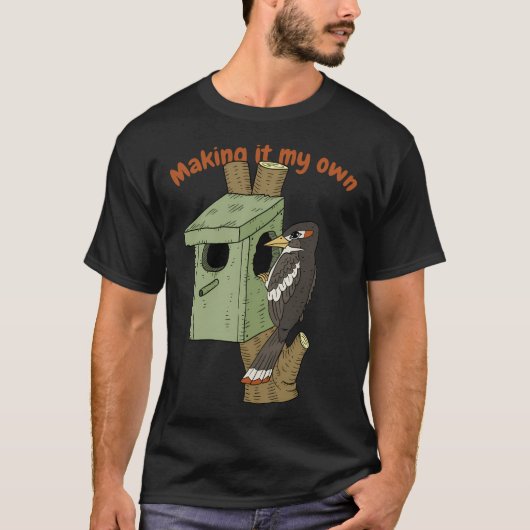 自分で作る。ウッドペッカー反乱軍。 Tシャツ (正面)