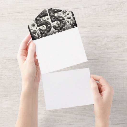 自分で作る オールインワン招待状 (貼ってはがせる)