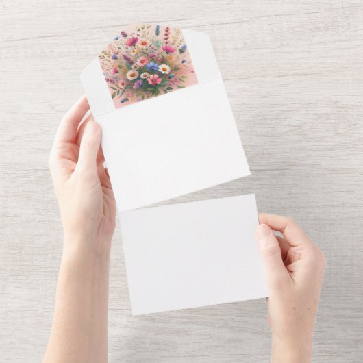 自分で作る オールインワン招待状 (貼ってはがせる)