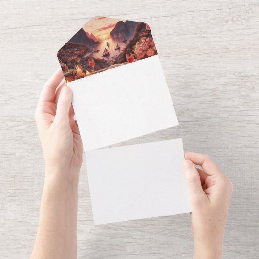 自分で作る オールインワン招待状 (貼ってはがせる)