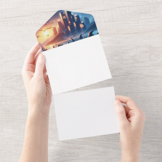 自分で作る オールインワン招待状 (貼ってはがせる)