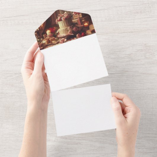 自分で作る オールインワン招待状 (貼ってはがせる)