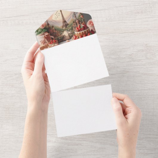 自分で作る オールインワン招待状 (貼ってはがせる)