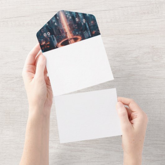 自分で作る オールインワン招待状 (貼ってはがせる)