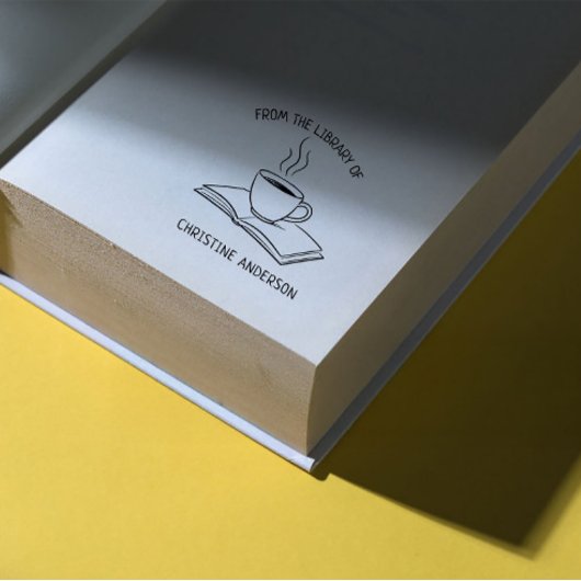 自分で作る | コーヒーカップ | 図書館から セルフインキングスタンプ