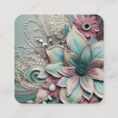 自分で作る - シャビー シックな紙の花 エンクロージャーカード (裏面)