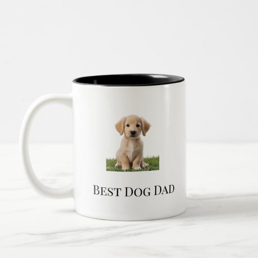 「自分で作る」ドッグ最高のパパマグ ツートーンマグカップ (左)